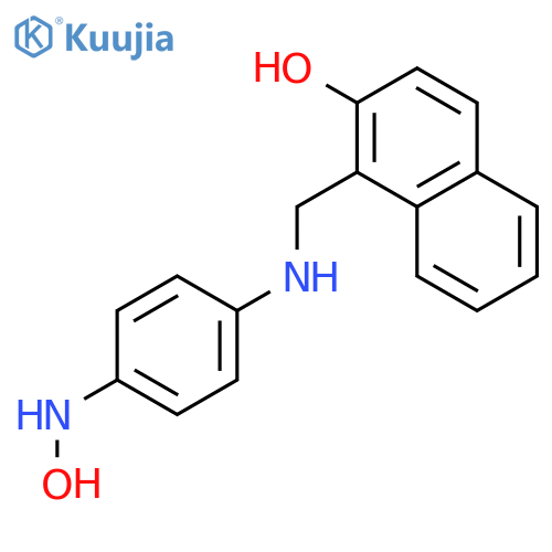 2-Naphthalenol, 1-[[[4-(hydroxyamino)phenyl]amino]methyl]- structure