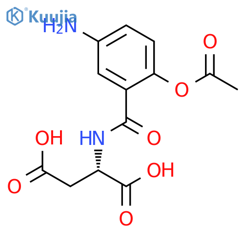 L-Aspartic acid, N-[2-(acetyloxy)-5-aminobenzoyl]- structure