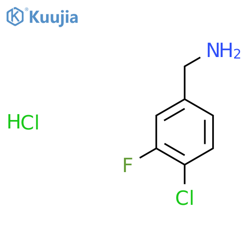 (4-chloro-3-fluorophenyl)methanamine hydrochloride structure