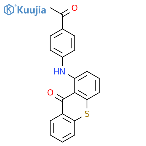 9H-Thioxanthen-9-one, 1-[(4-acetylphenyl)amino]- structure