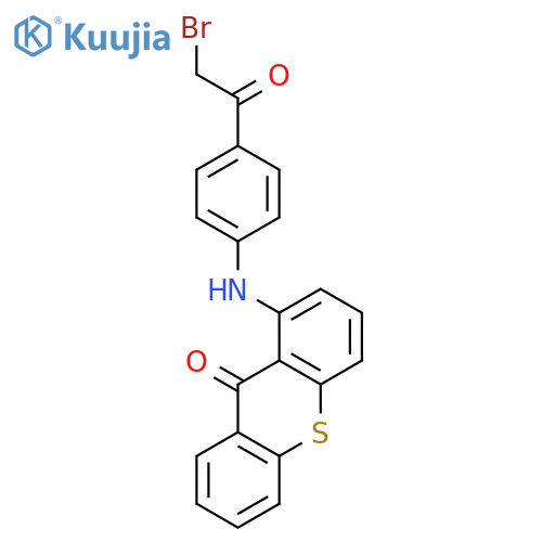 9H-Thioxanthen-9-one, 1-[[4-(bromoacetyl)phenyl]amino]- structure