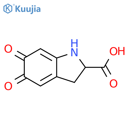 2,3,5,6-Tetrahydro-5,6-dioxo-1H-indole-2-carboxylic acid; (R)-form structure