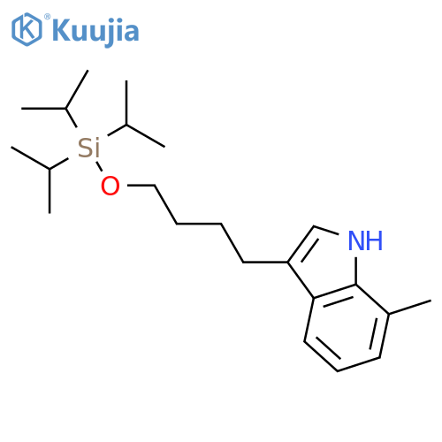 1H-Indole, 7-methyl-3-[4-[[tris(1-methylethyl)silyl]oxy]butyl]- structure