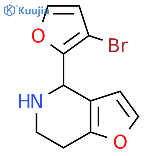 4-(3-bromofuran-2-yl)-4H,5H,6H,7H-furo3,2-cpyridine structure
