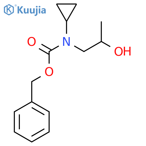 benzyl N-cyclopropyl-N-(2-hydroxypropyl)carbamate structure