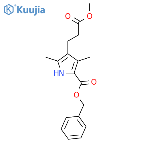 Benzyl 4-(3-methoxy-3-oxopropyl)-3,5-dimethyl-1H-pyrrole-2-carboxylate structure