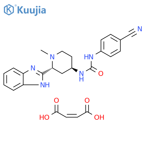 1-((2R,4R)-2-(1H-Benzimidazol-2-yl)-1-methylpiperidin-4-yl)-3-(4-cyanophenyl)ureamaleatesalt structure