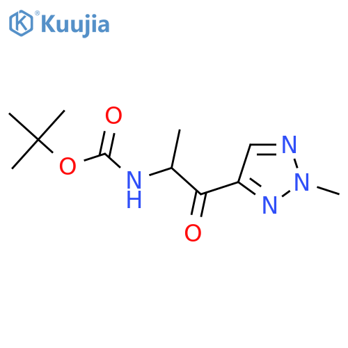 tert-butyl N-[1-(2-methyl-2H-1,2,3-triazol-4-yl)-1-oxopropan-2-yl]carbamate structure