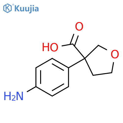 3-Furancarboxylic acid, 3-(4-aminophenyl)tetrahydro- structure