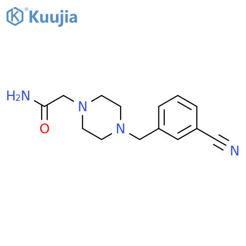 1-Piperazineacetamide, 4-[(3-cyanophenyl)methyl]- structure