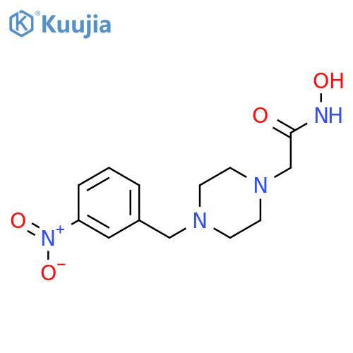 1-Piperazineacetamide, N-hydroxy-4-[(3-nitrophenyl)methyl]- structure