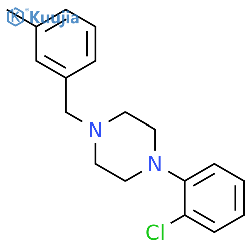 Piperazine, 1-(2-chlorophenyl)-4-[(3-methylphenyl)methyl]- structure