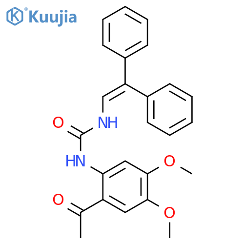 Urea, N-(2-acetyl-4,5-dimethoxyphenyl)-N'-(2,2-diphenylethenyl)- structure