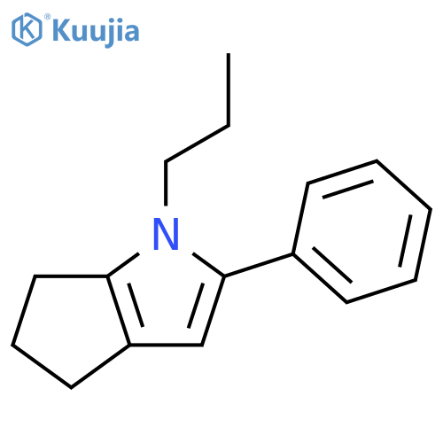 Cyclopenta[b]pyrrole, 1,4,5,6-tetrahydro-2-phenyl-1-propyl- structure