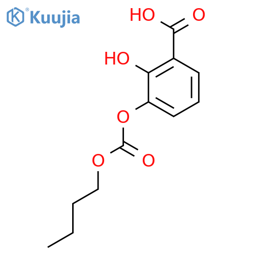 Benzoic acid, 3-[(butoxycarbonyl)oxy]-2-hydroxy- structure