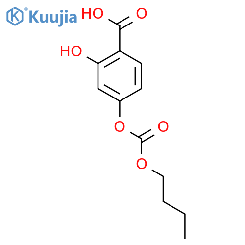 Benzoic acid, 4-[(butoxycarbonyl)oxy]-2-hydroxy- structure