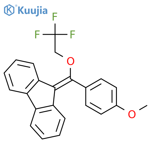 9H-Fluorene, 9-[(4-methoxyphenyl)(2,2,2-trifluoroethoxy)methylene]- structure