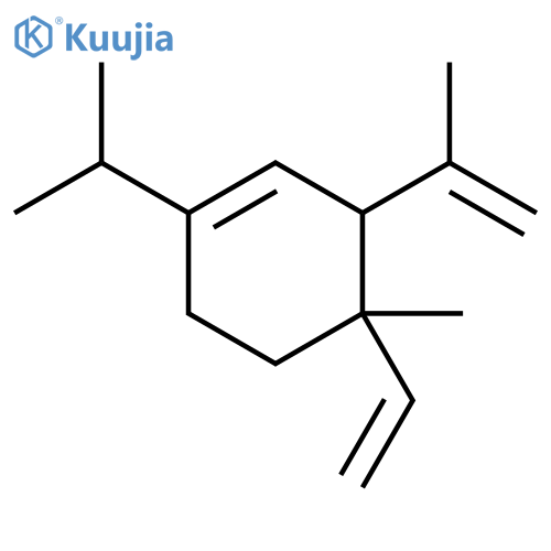 ??-elemene,(3R-trans)-4-ethenyl-4-methyl-3-(1-methylethenyl)-1-(1-methylethyl)-cyclohexene,(1S,2R)-(-)-2-isopropenyl-1-vinyl-p-menth-3-ene structure