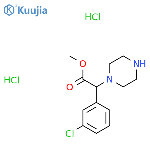 Methyl 2-(3-chlorophenyl)-2-(piperazin-1-yl)acetate dihydrochloride structure