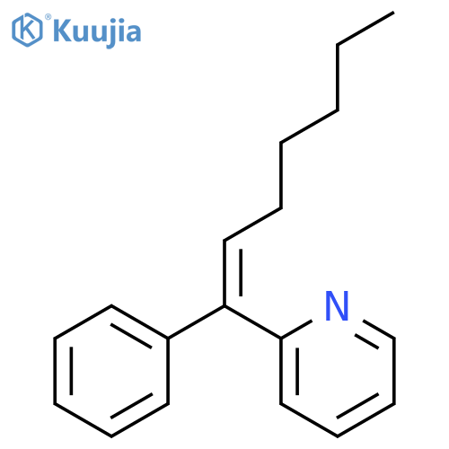 Pyridine, 2-(1-phenyl-1-heptenyl)- structure