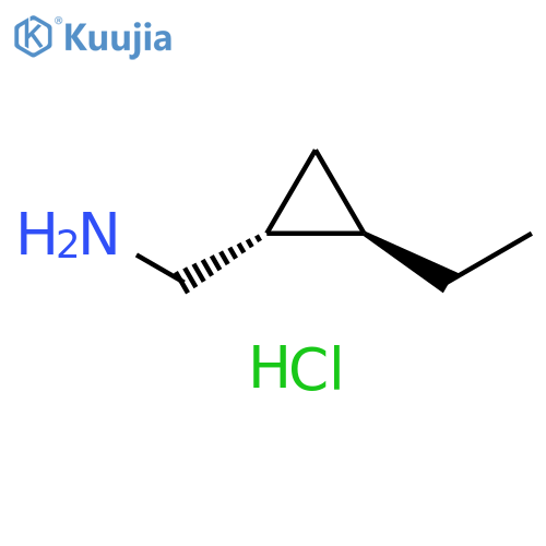 rac-[(1R,2R)-2-ethylcyclopropyl]methanamine hydrochloride, trans structure
