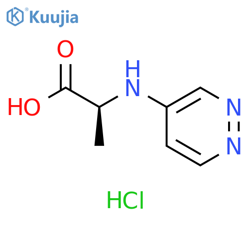 (2S)-2-[(pyridazin-4-yl)amino]propanoic acid hydrochloride structure