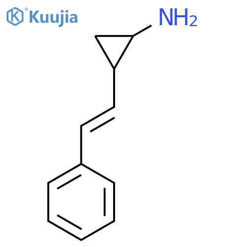 2-(2-phenylethenyl)cyclopropan-1-amine structure