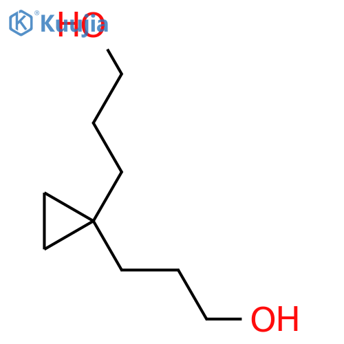 3-1-(3-hydroxypropyl)cyclopropylpropan-1-ol structure