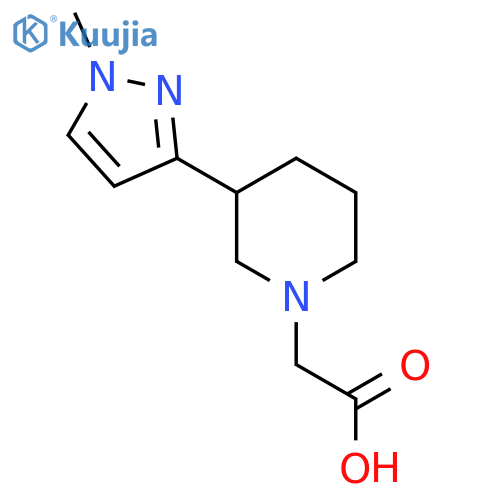 2-[3-(1-methyl-1H-pyrazol-3-yl)piperidin-1-yl]acetic acid structure