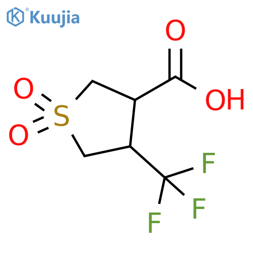 1,1-dioxo-4-(trifluoromethyl)-1lambda6-thiolane-3-carboxylic acid structure