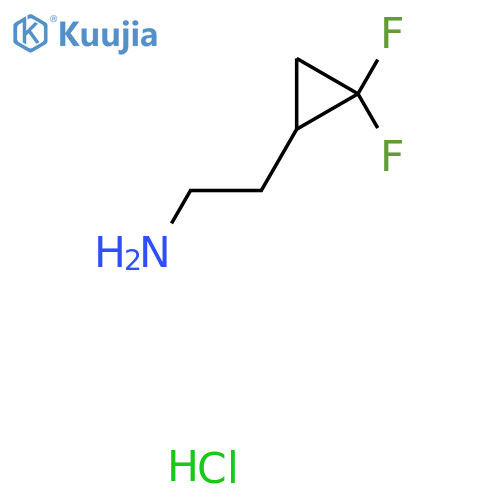 2-(2,2-difluorocyclopropyl)ethanamine;hydrochloride structure