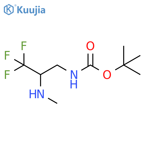 tert-butyl N-3,3,3-trifluoro-2-(methylamino)propylcarbamate structure