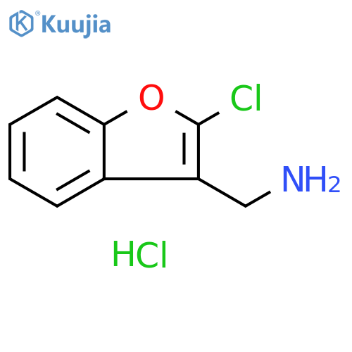 (2-chloro-1-benzofuran-3-yl)methanamine hydrochloride structure
