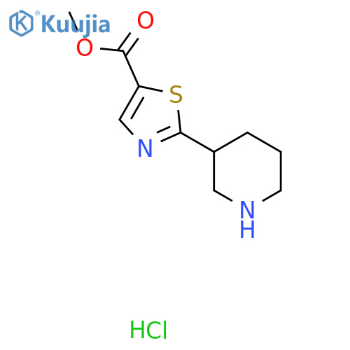 Methyl 2-(piperidin-3-yl)-1,3-thiazole-5-carboxylate hydrochloride structure