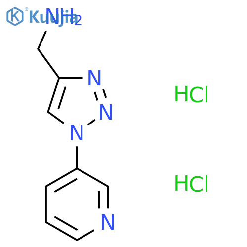 1-[1-(pyridin-3-yl)-1H-1,2,3-triazol-4-yl]methanamine dihydrochloride structure
