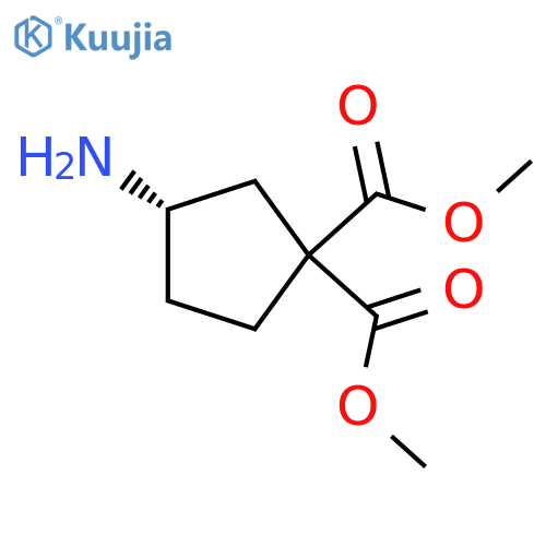 1,1-dimethyl (3S)-3-aminocyclopentane-1,1-dicarboxylate structure