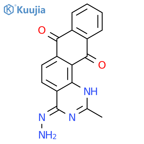 Naphtho[2,3-h]quinazoline-4,7,12(1H)-trione, 2-methyl-, 4-hydrazone structure