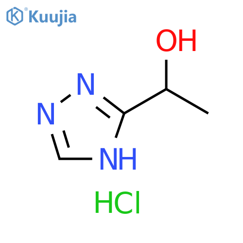 1-(4H-1,2,4-triazol-3-yl)ethan-1-ol hydrochloride structure