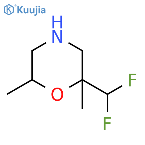 2-(difluoromethyl)-2,6-dimethylmorpholine structure