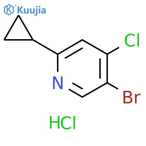 5-bromo-4-chloro-2-cyclopropylpyridine hydrochloride structure