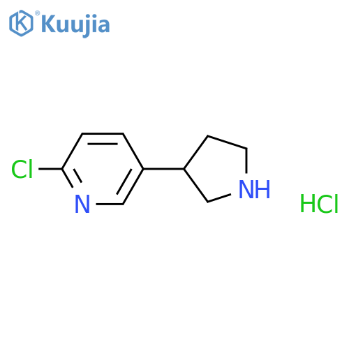 2-chloro-5-(pyrrolidin-3-yl)pyridine hydrochloride structure