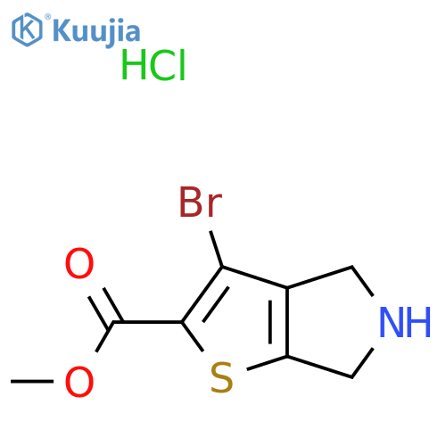 Methyl 3-Bromo-4H,5H,6H-thieno2,3-cpyrrole-2-carboxylate Hydrochloride structure