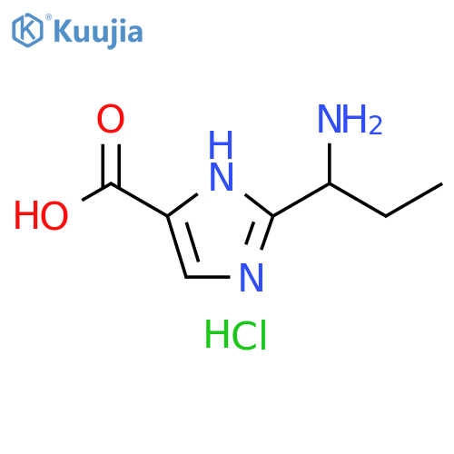 2-(1-aminopropyl)-1H-imidazole-4-carboxylic acid dihydrochloride structure