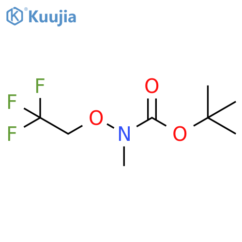 tert-butyl N-methyl-N-(2,2,2-trifluoroethoxy)carbamate structure