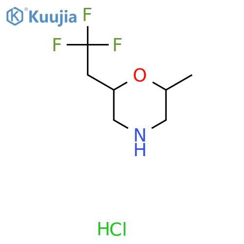 2-Methyl-6-(2,2,2-trifluoroethyl)morpholine hydrochloride structure