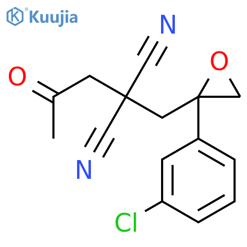 Propanedinitrile, [[2-(3-chlorophenyl)oxiranyl]methyl](2-oxopropyl)- structure