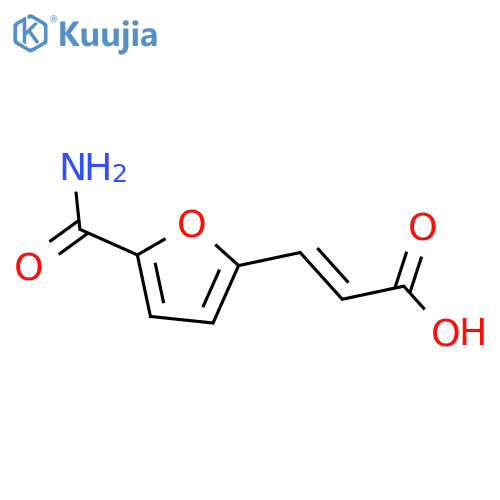 (2E)-3-(5-carbamoylfuran-2-yl)prop-2-enoic acid structure