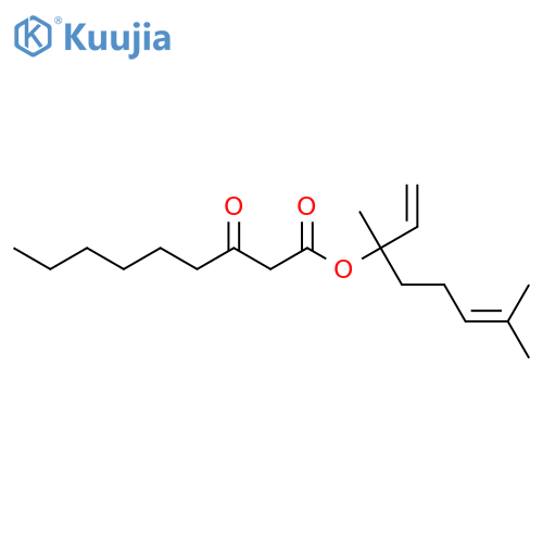 Nonanoic acid, 3-oxo-, 1-ethenyl-1,5-dimethyl-4-hexenyl ester structure
