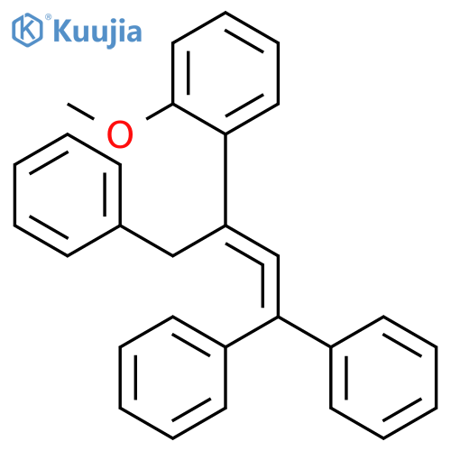 Benzene, 1-[3,3-diphenyl-1-(phenylmethyl)-1,2-propadienyl]-2-methoxy- structure