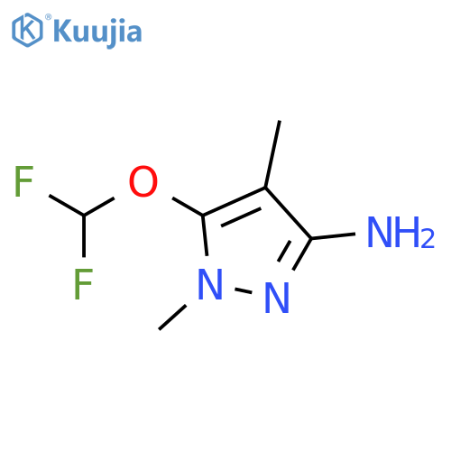 5-(difluoromethoxy)-1,4-dimethyl-pyrazol-3-amine structure